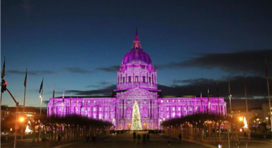 舊金山：市政廳燈光秀